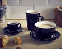 Black Porcelain Bowl Shaped Espresso Cup